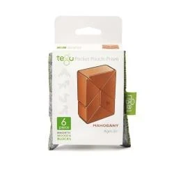 TEGU Drewniane klocki magnetyczne POCKET POUCH PRISM 6szt Mahogany